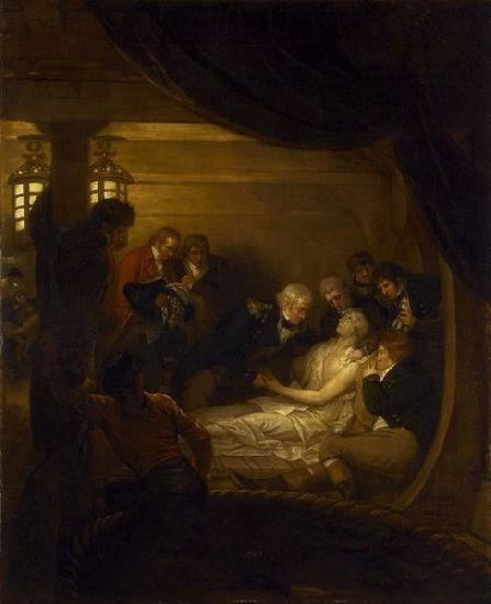 Benjamin West Death of Lord Nelson in the Cockpit of the Ship France oil painting art